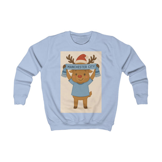 Children’s Manchester City Reindeer Christmas Jumper