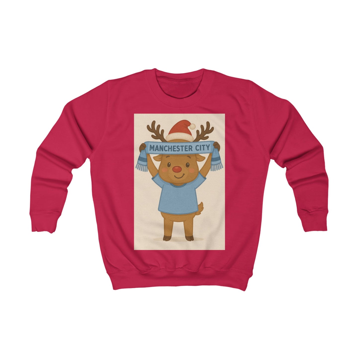Children’s Manchester City Reindeer Christmas Jumper
