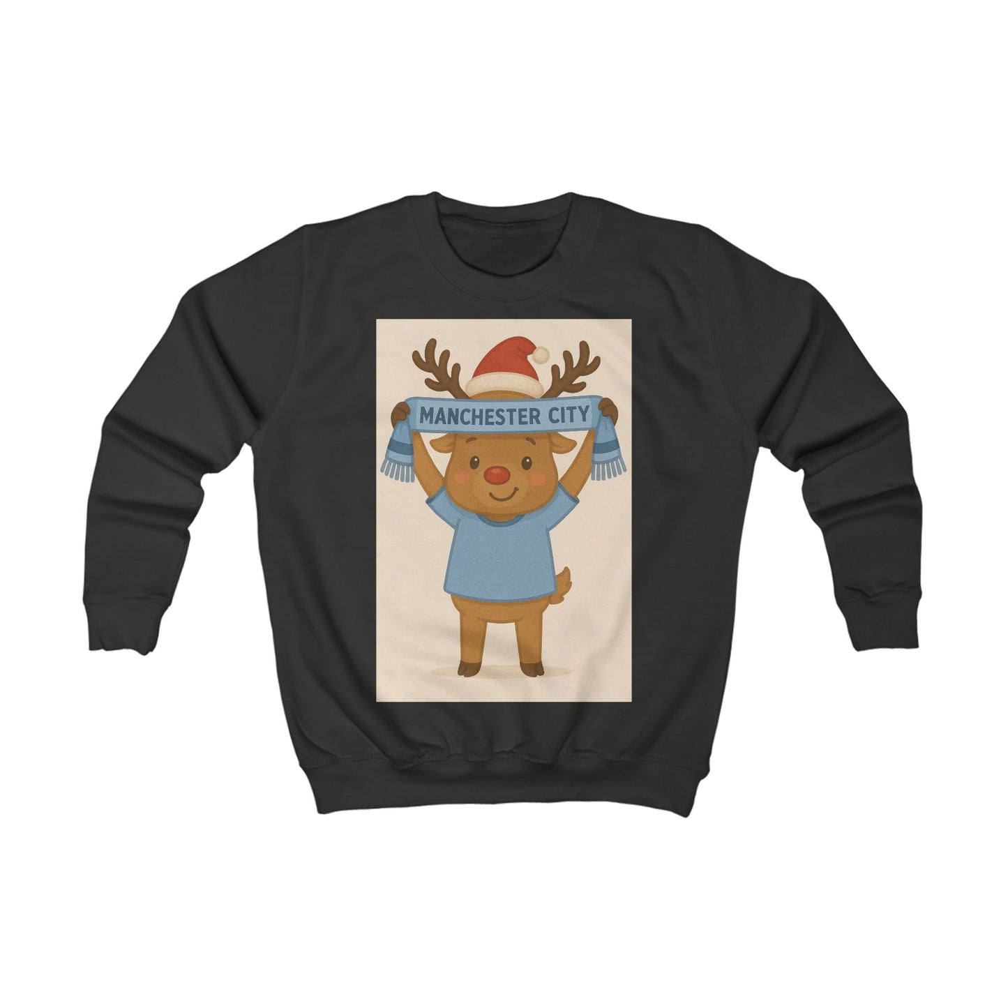 Children’s Manchester City Reindeer Christmas Jumper