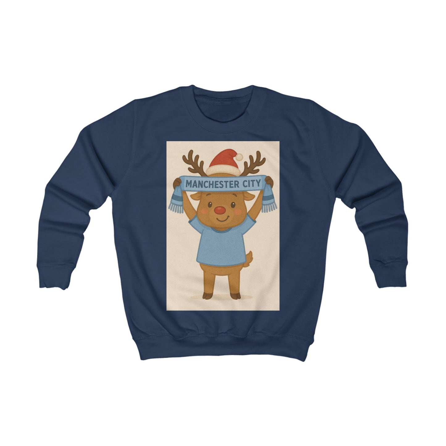 Children’s Manchester City Reindeer Christmas Jumper