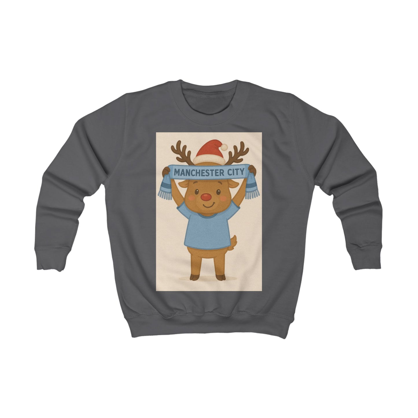 Children’s Manchester City Reindeer Christmas Jumper