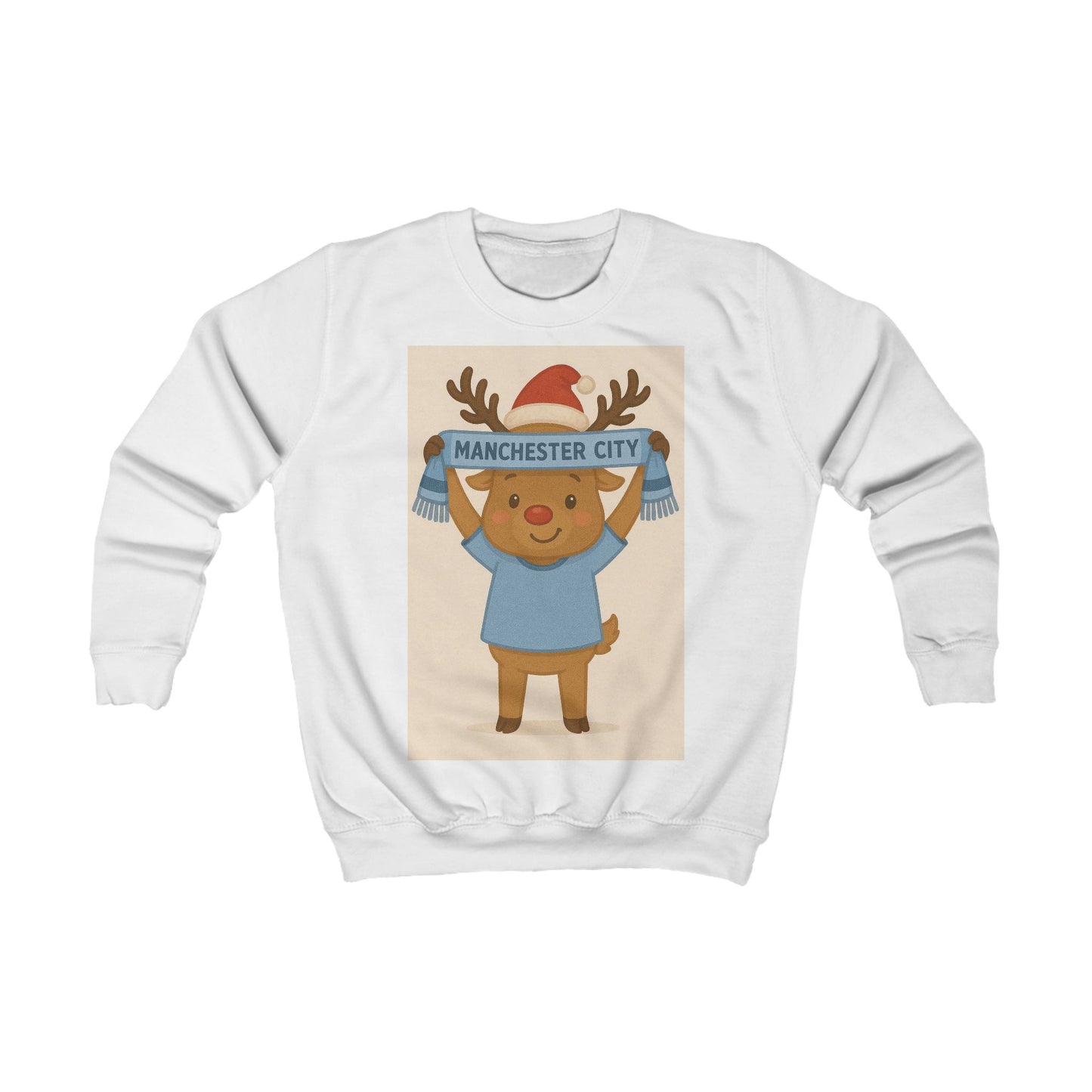 Children’s Manchester City Reindeer Christmas Jumper