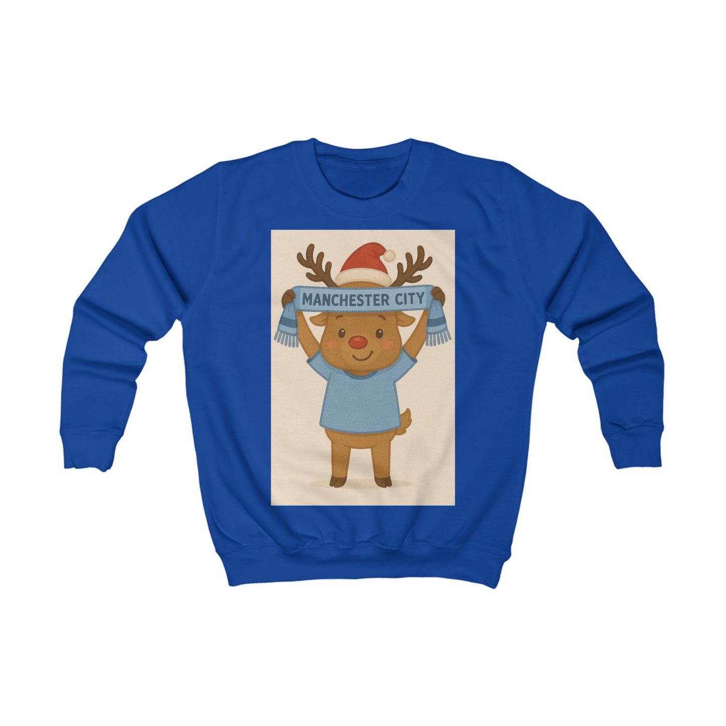 Children’s Manchester City Reindeer Christmas Jumper