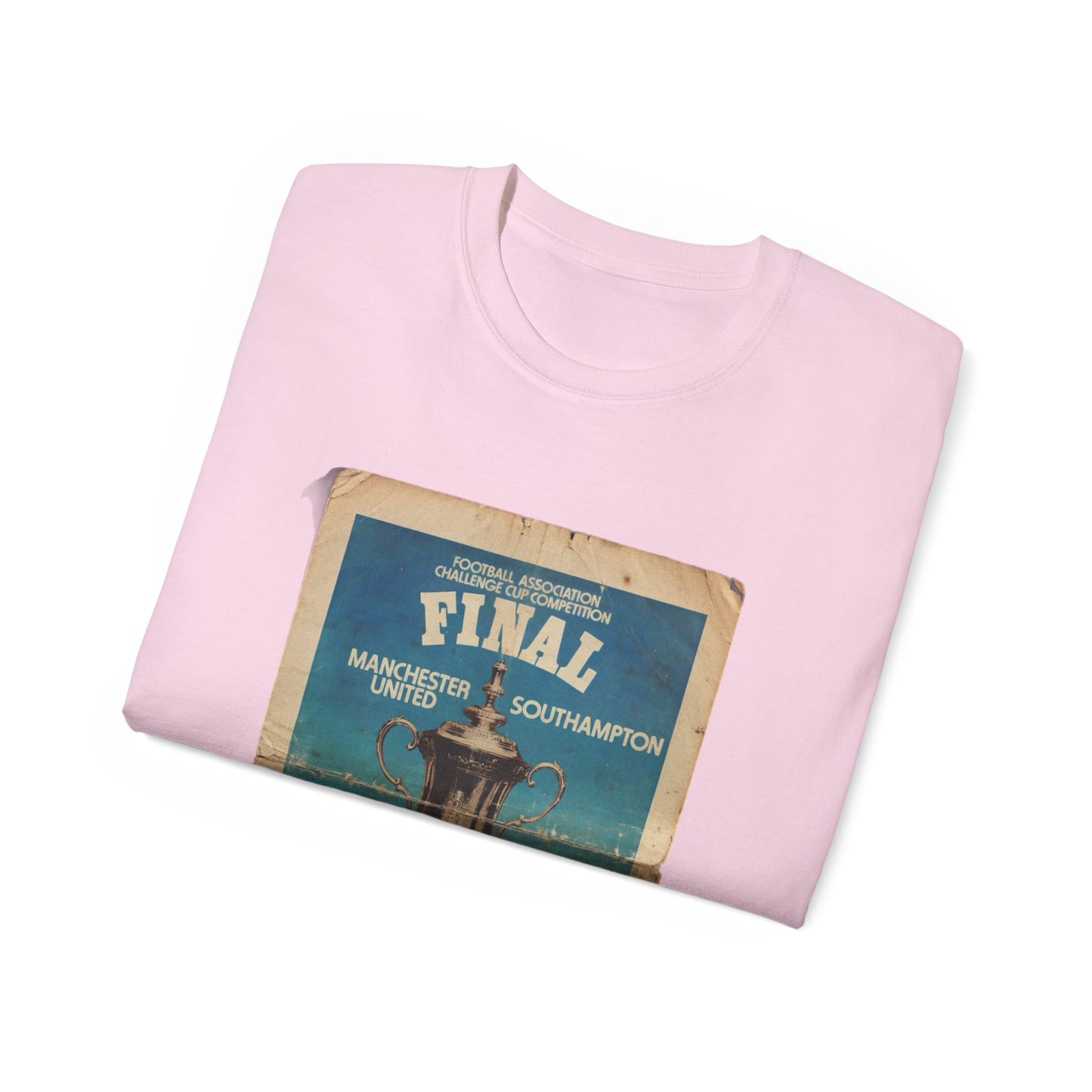 1976 FA Cup Final Manchester United Southampton Programme Poster Unisex Ultra Cotton Tee