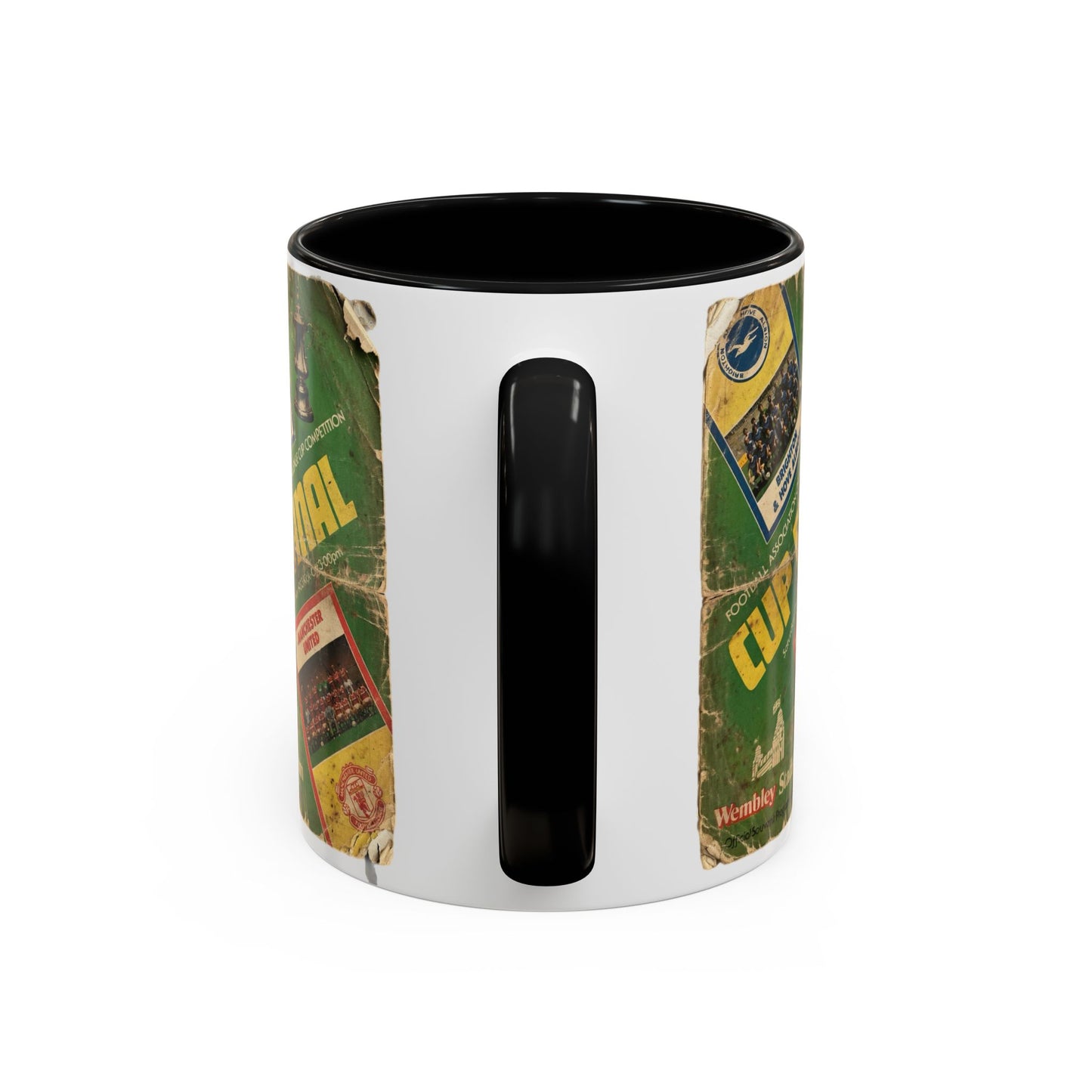 1983 FA Cup Final Manchester United Brighton Programme Poster Accent Coffee Mug (11, 15oz)