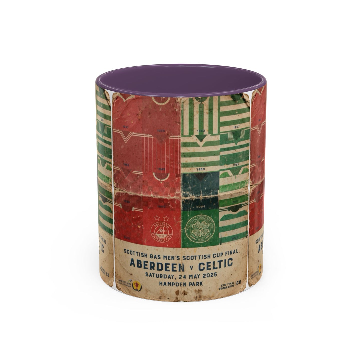 2025 Scottish Challenge Cup Aberdeen Celtic Programme Poster Accent Coffee Mug (11, 15oz)