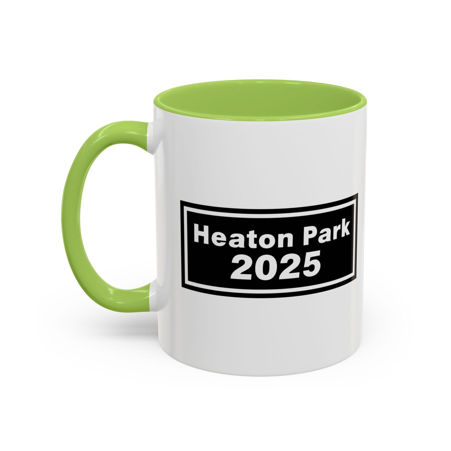 Heaton Park Celebration Mug - Black Accent Coffee Cup, Customizable Gifts, 2025 Graduation, Family Reunion, Unique Collectible