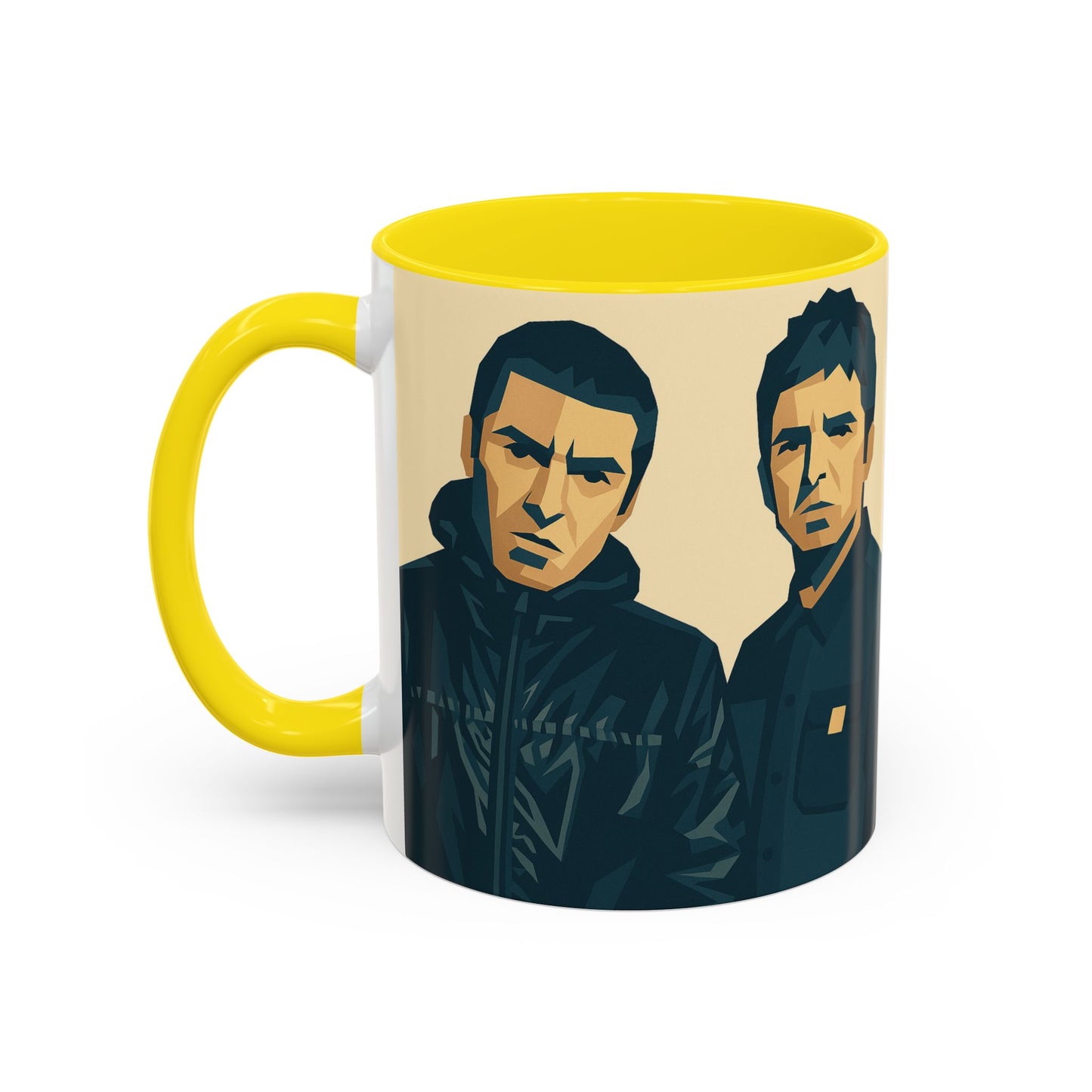 Oasis-Inspired Coffee Mug, Liam and Noel Gallagher