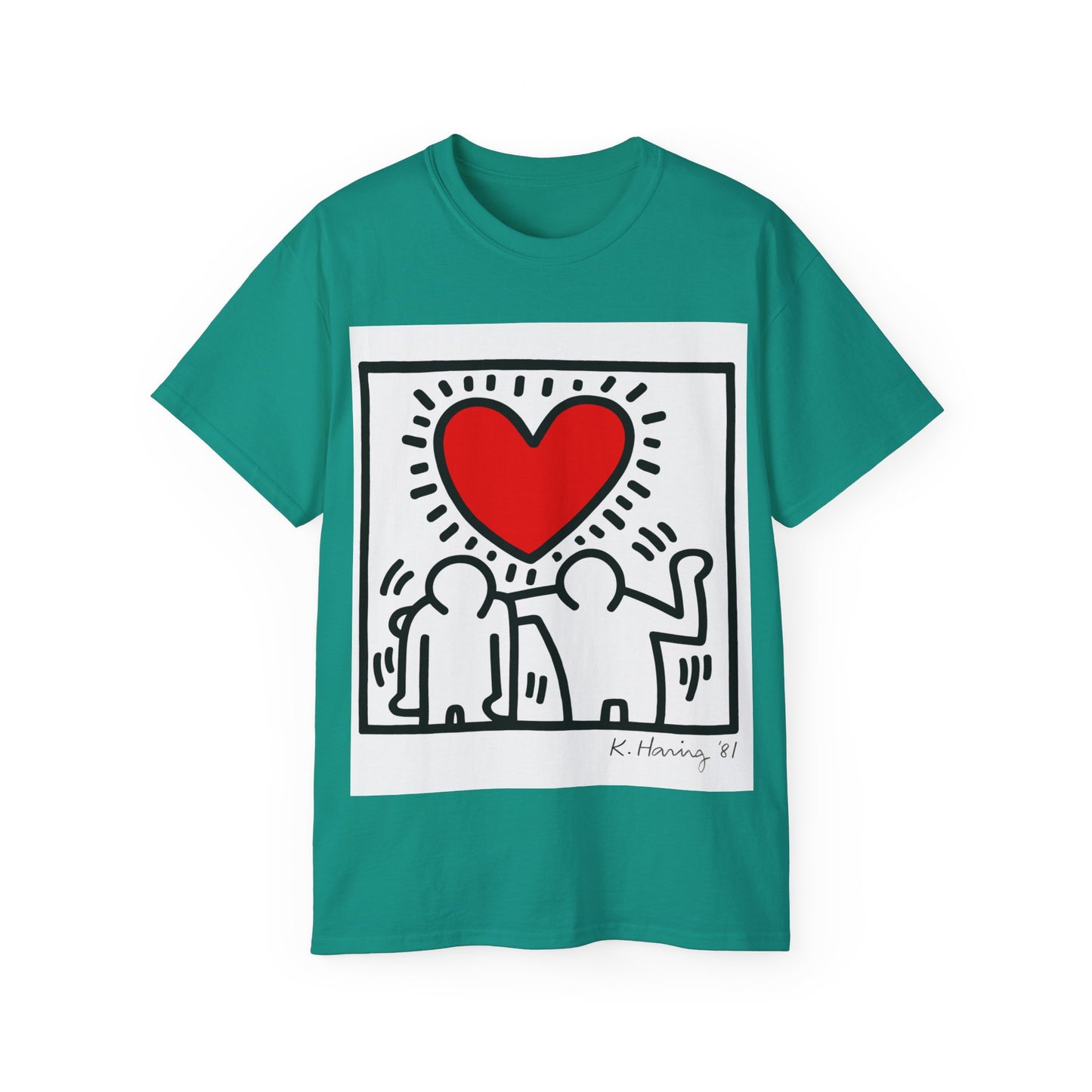 Keith Haring Heart Couple T-Shirt