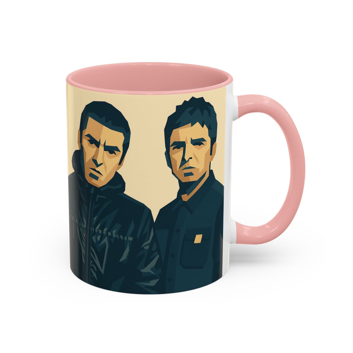 Oasis-Inspired Coffee Mug, Liam and Noel Gallagher
