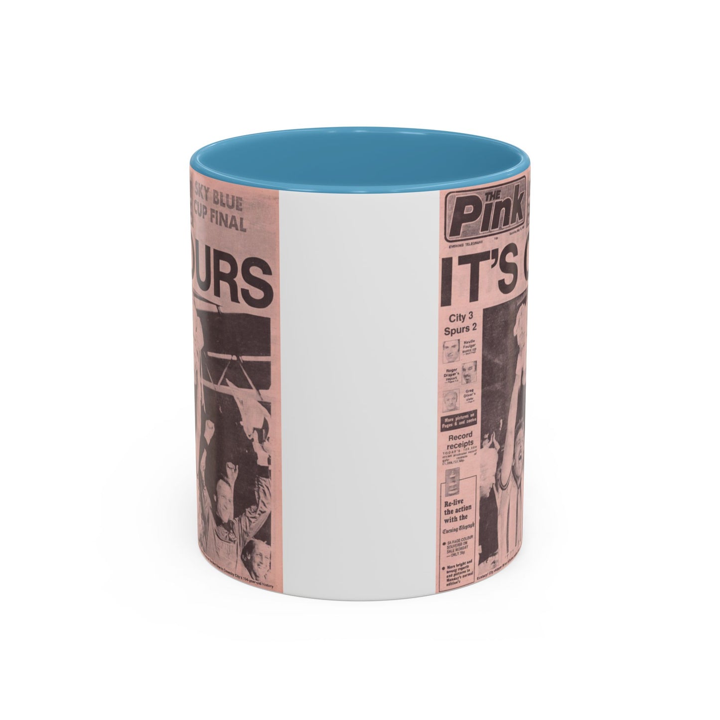 Coventry City Newspaper The Pink FA Cup Final 1987 Accent Coffee Mug (11, 15oz)