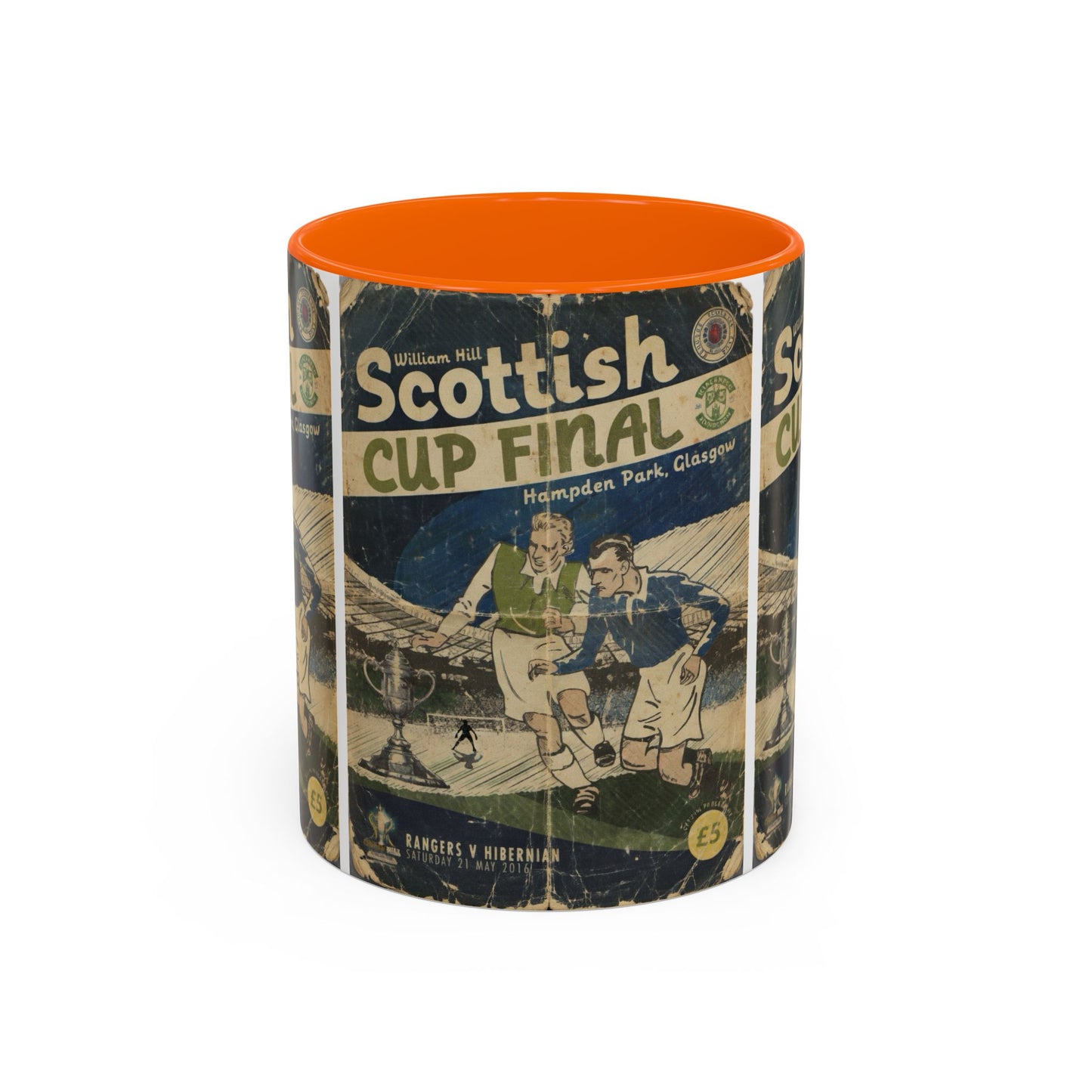 2016 Scottish Challenge Cup Final Hibernian Rangers Programme Poster Accent Coffee Mug (11, 15oz)