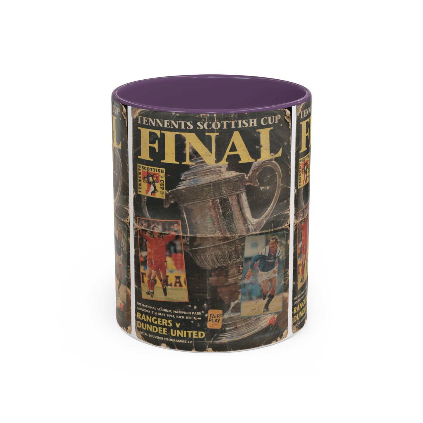 1994 Scottish Challenge Cup Final Dundee United Rangers Programme Poster Accent Coffee Mug (11, 15oz)