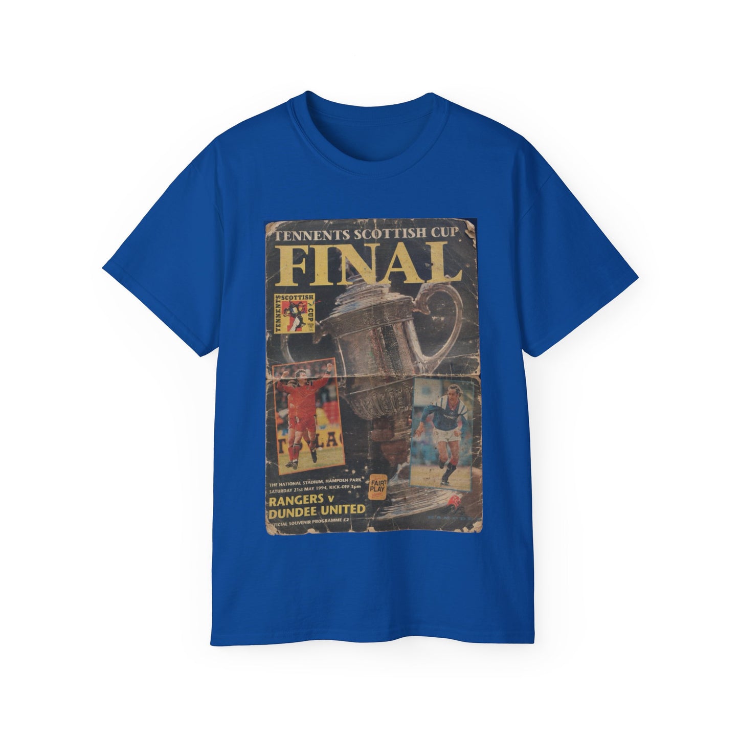 1994 Scottish Challenge Cup Final Dundee United Rangers Programme Poster Unisex Ultra Cotton Tee