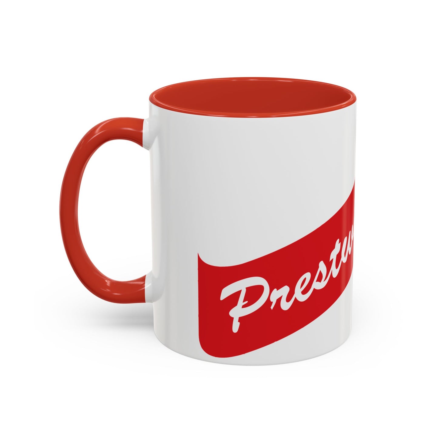Prestwich Heys Red Stripe Accent Coffee Mug (11, 15oz)