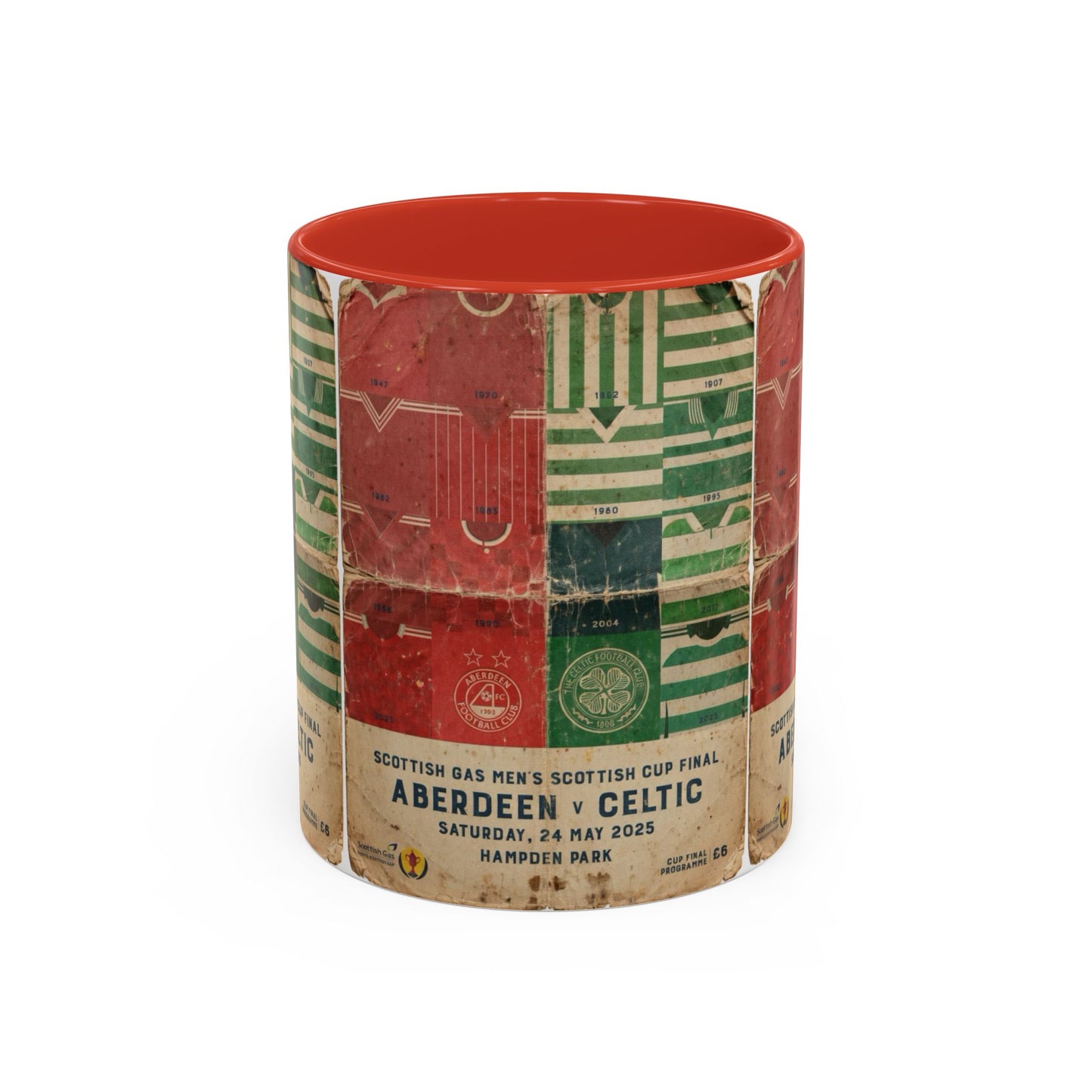 2025 Scottish Challenge Cup Aberdeen Celtic Programme Poster Accent Coffee Mug (11, 15oz)