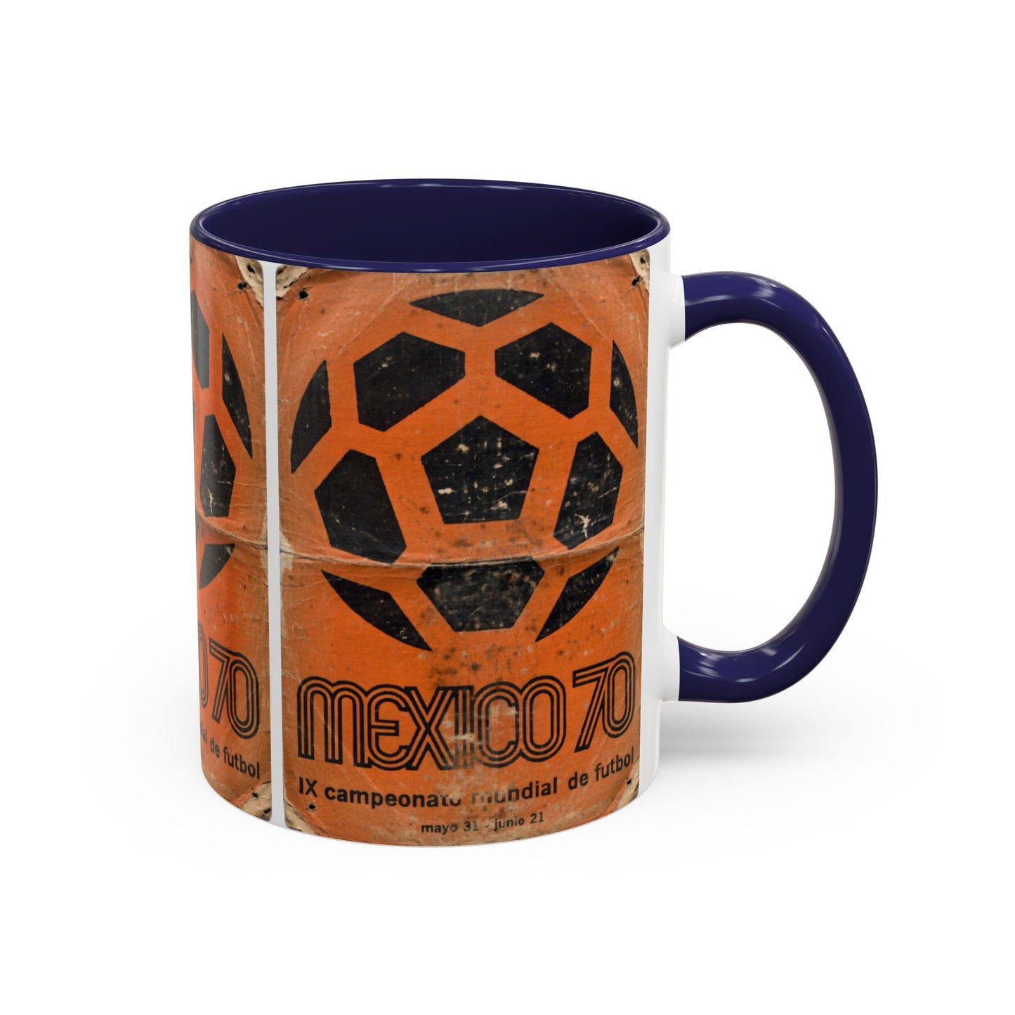 Mexico 70 World Cup Poster Orange  Coffee Mug (11, 15oz)