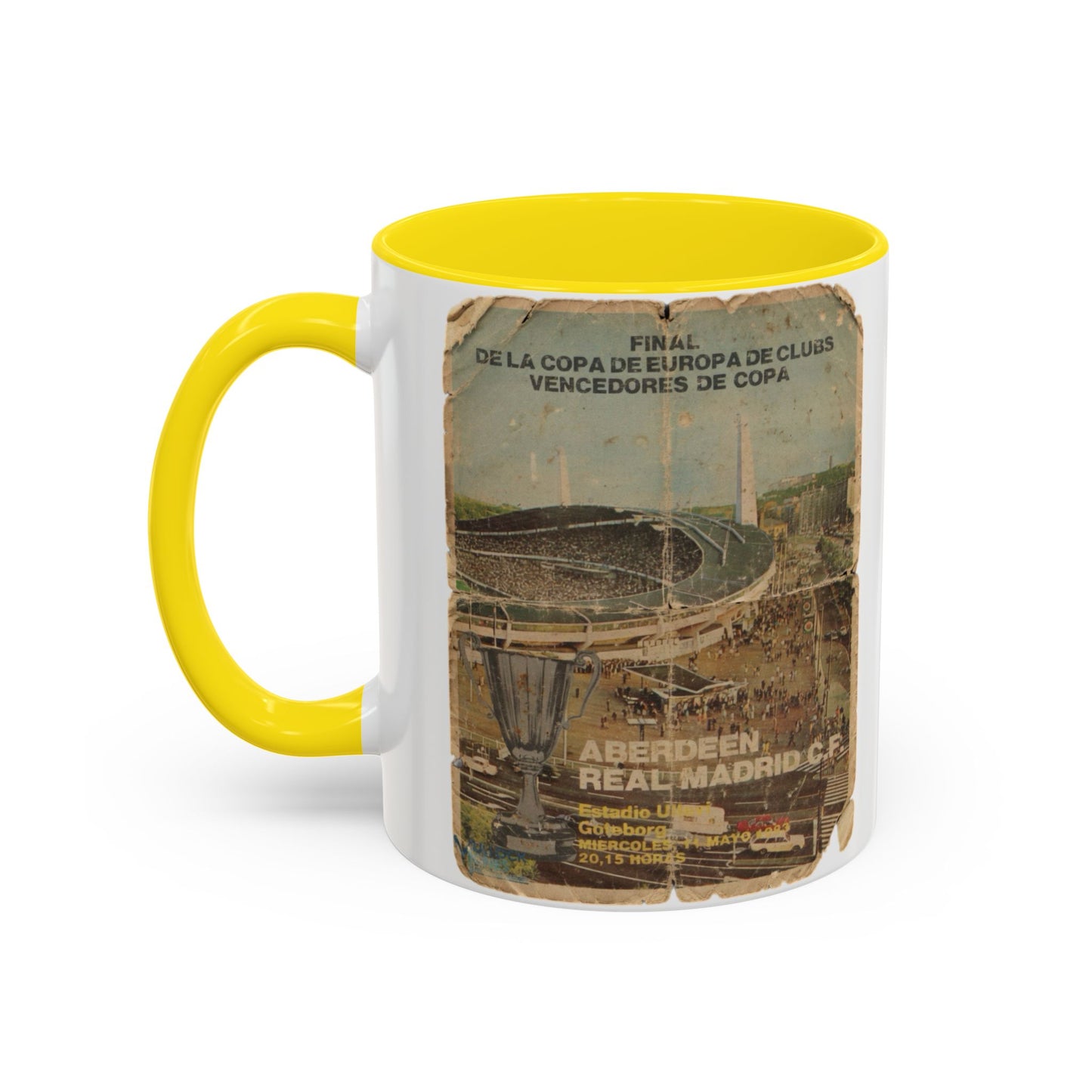 1983 European Cup Winners Cup Final Aberdeen Real Madrid Poster Accent Coffee Mug (11, 15oz)