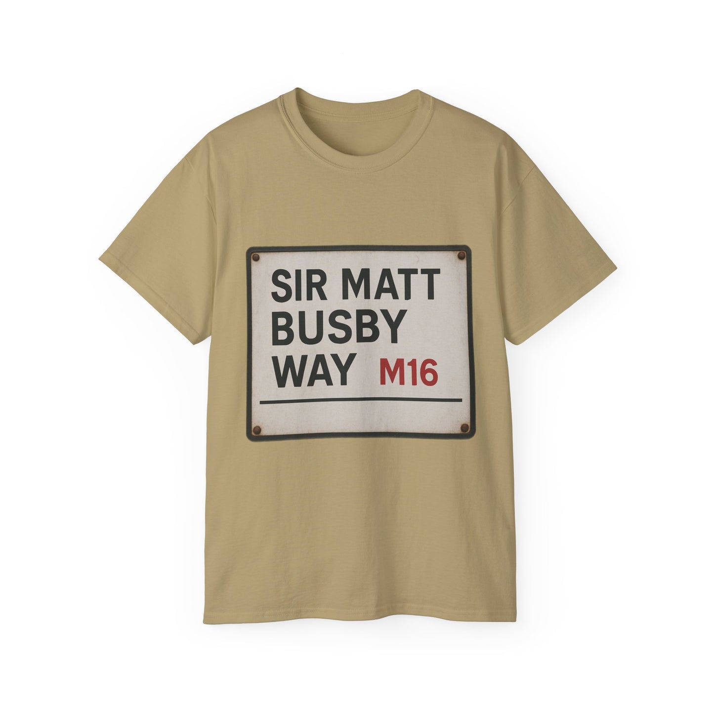 Sir Matt Busby Way Road Sign T-Shirt