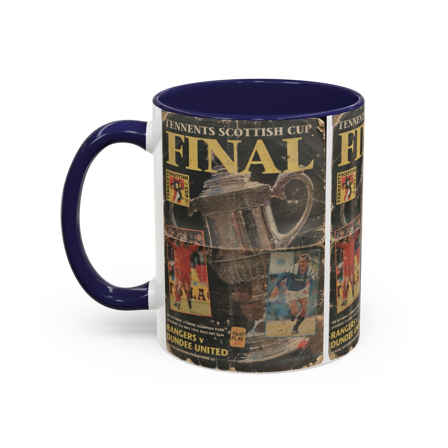 1994 Scottish Challenge Cup Final Dundee United Rangers Programme Poster Accent Coffee Mug (11, 15oz)