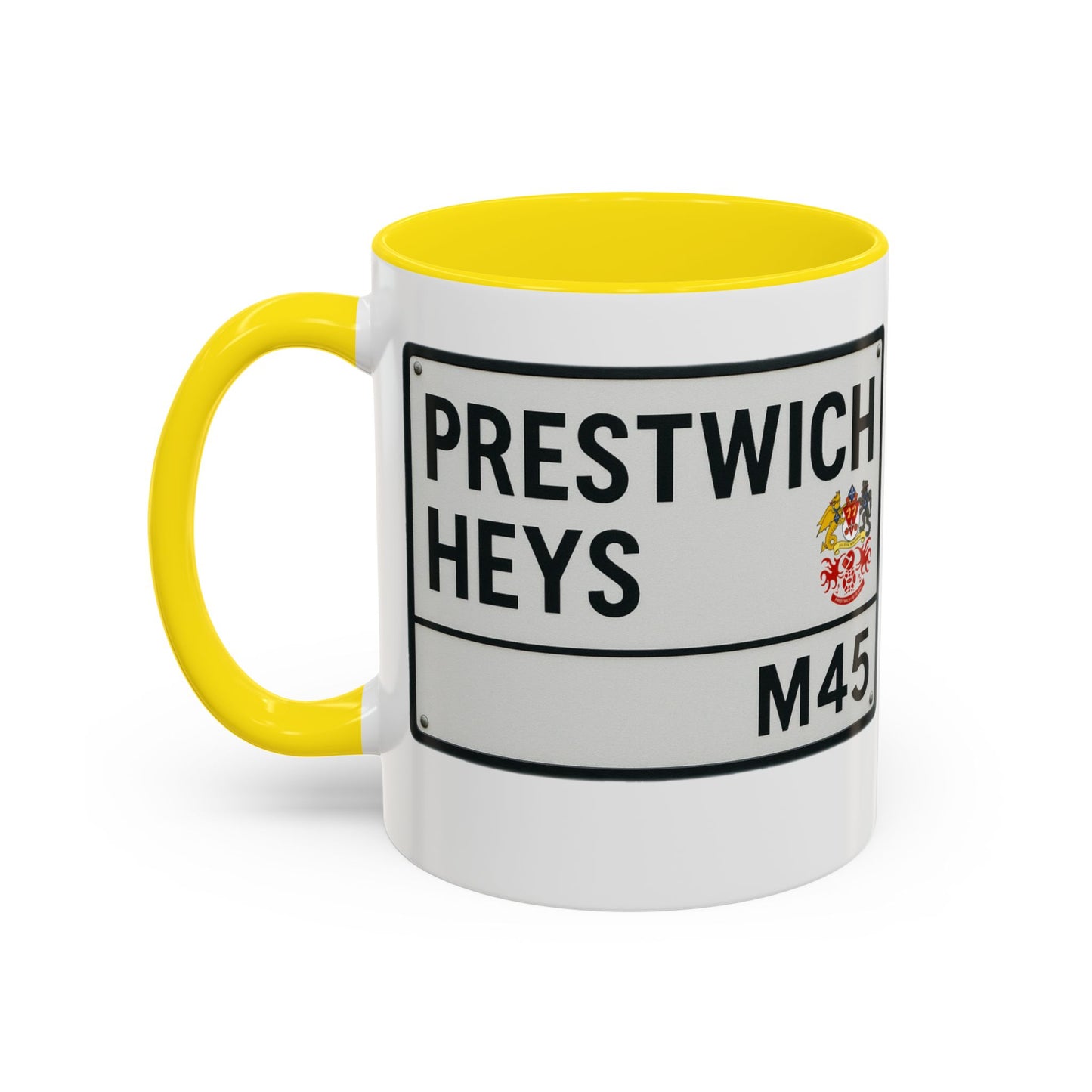 Prestwich Heys Road Sign Accent Coffee Mug (11, 15oz)