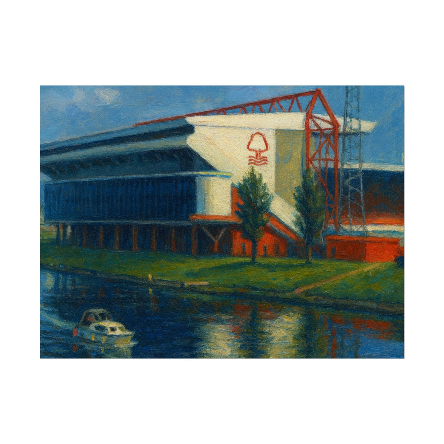 Nottingham Forest City Ground Day Painting Print Poster