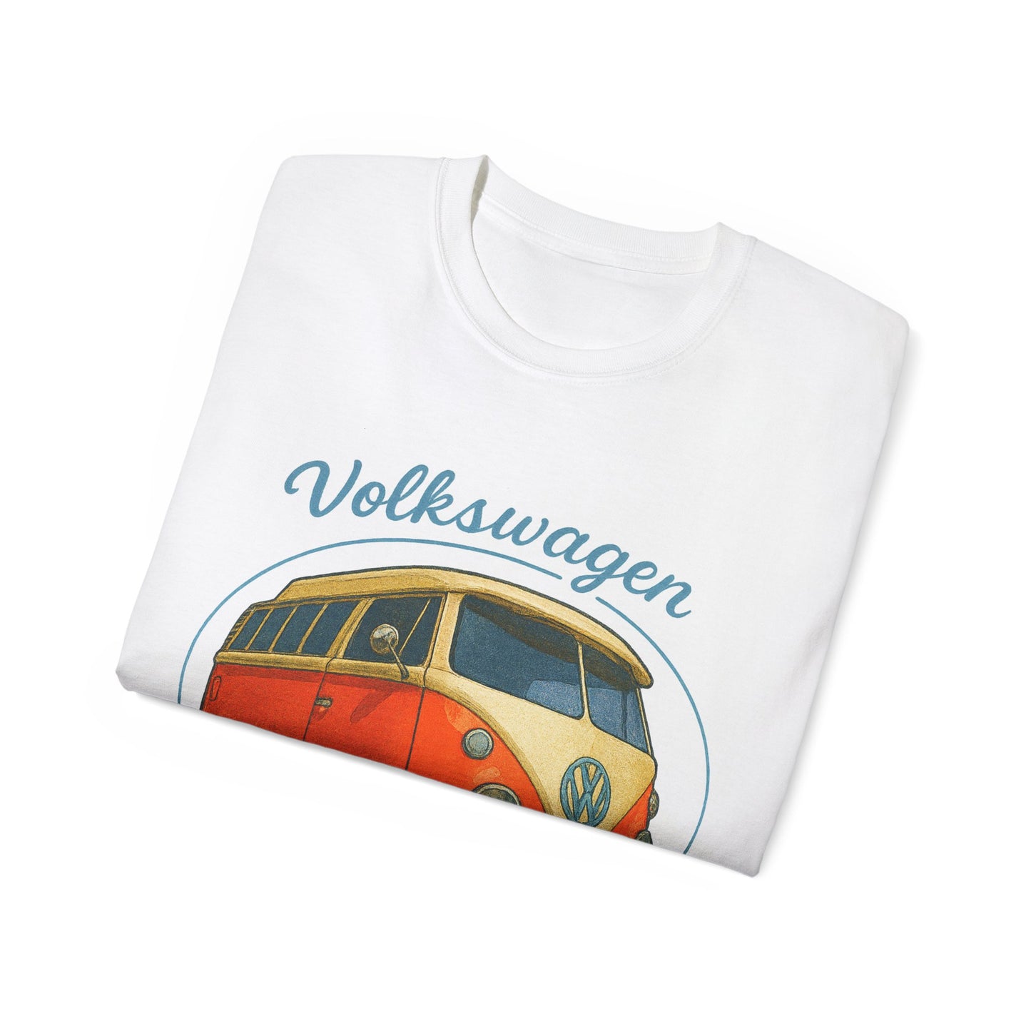 Retro Volkswagen Camper Van 3/4 Orange