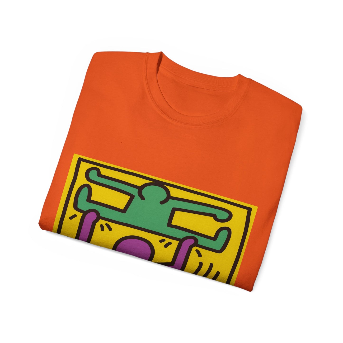 Keith Haring Pop Shop Green and Purple T-Shirt