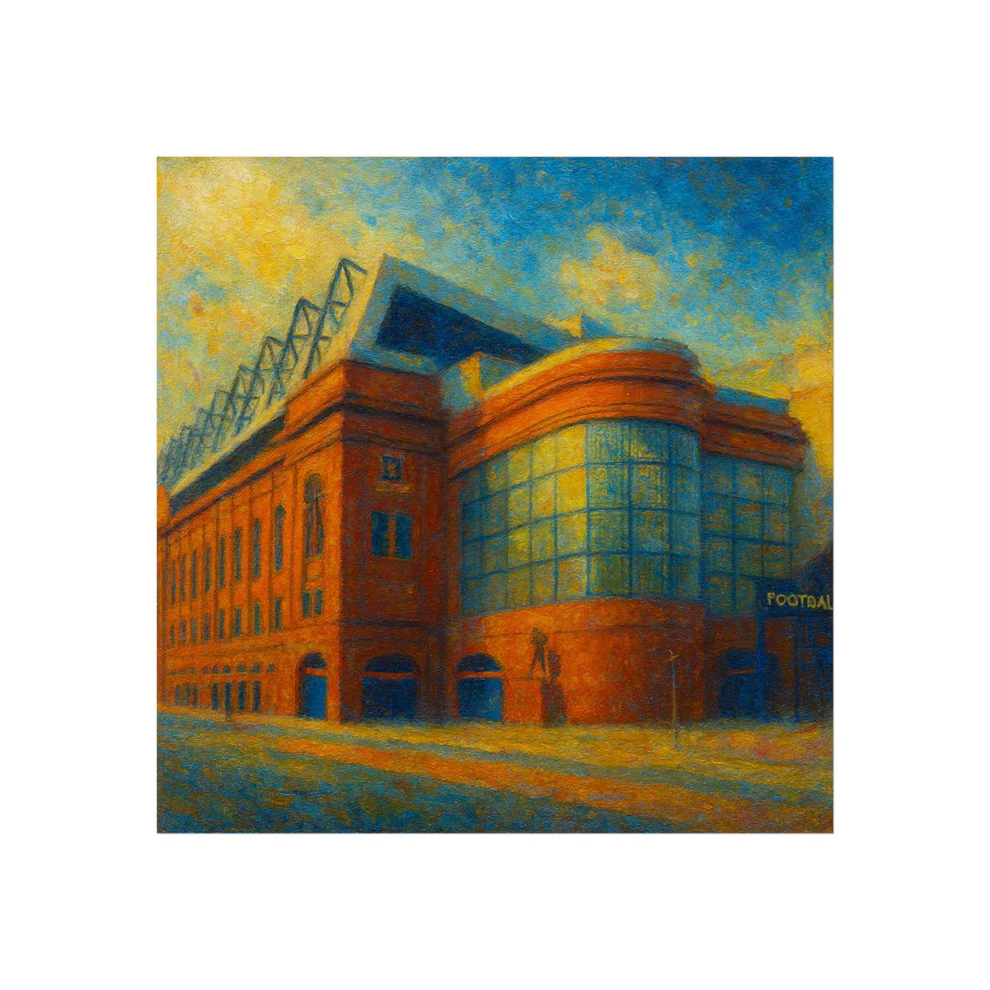 Ibrox Stadium Rangers FC Painting Print Poster