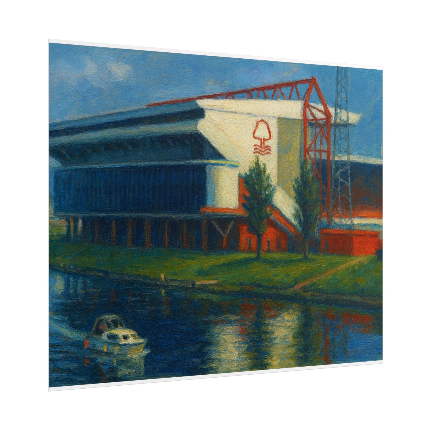 Nottingham Forest City Ground Day Painting Print Poster