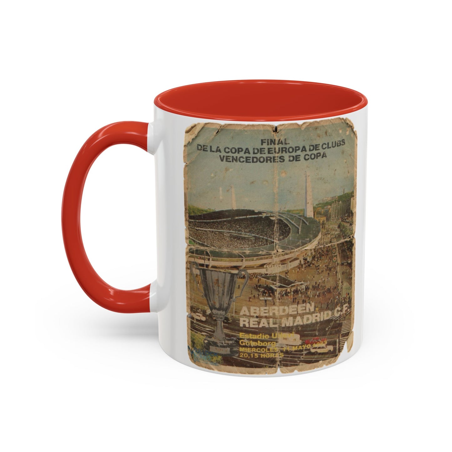 1983 European Cup Winners Cup Final Aberdeen Real Madrid Poster Accent Coffee Mug (11, 15oz)