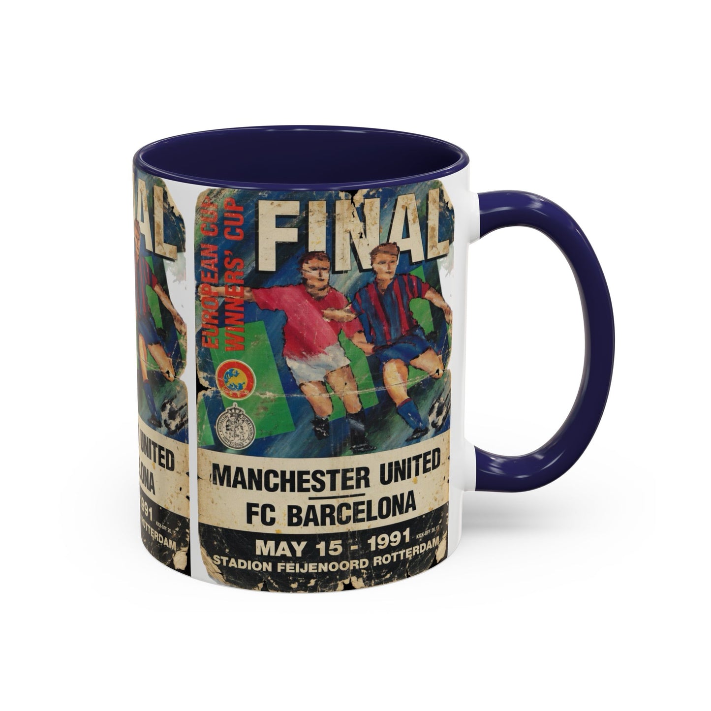 1991 European Cup Winners Cup Final Manchester United Barcelona Poster Accent Coffee Mug (11, 15oz)