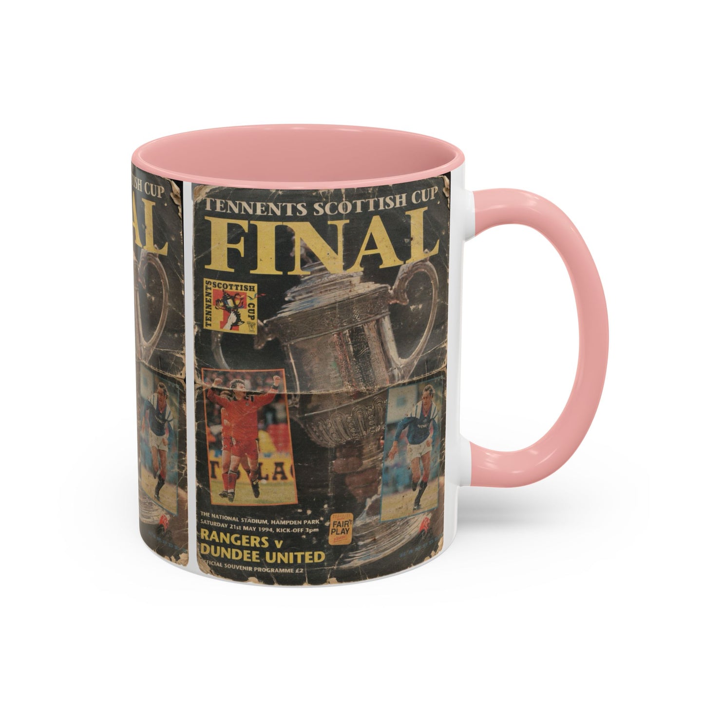 1994 Scottish Challenge Cup Final Dundee United Rangers Programme Poster Accent Coffee Mug (11, 15oz)