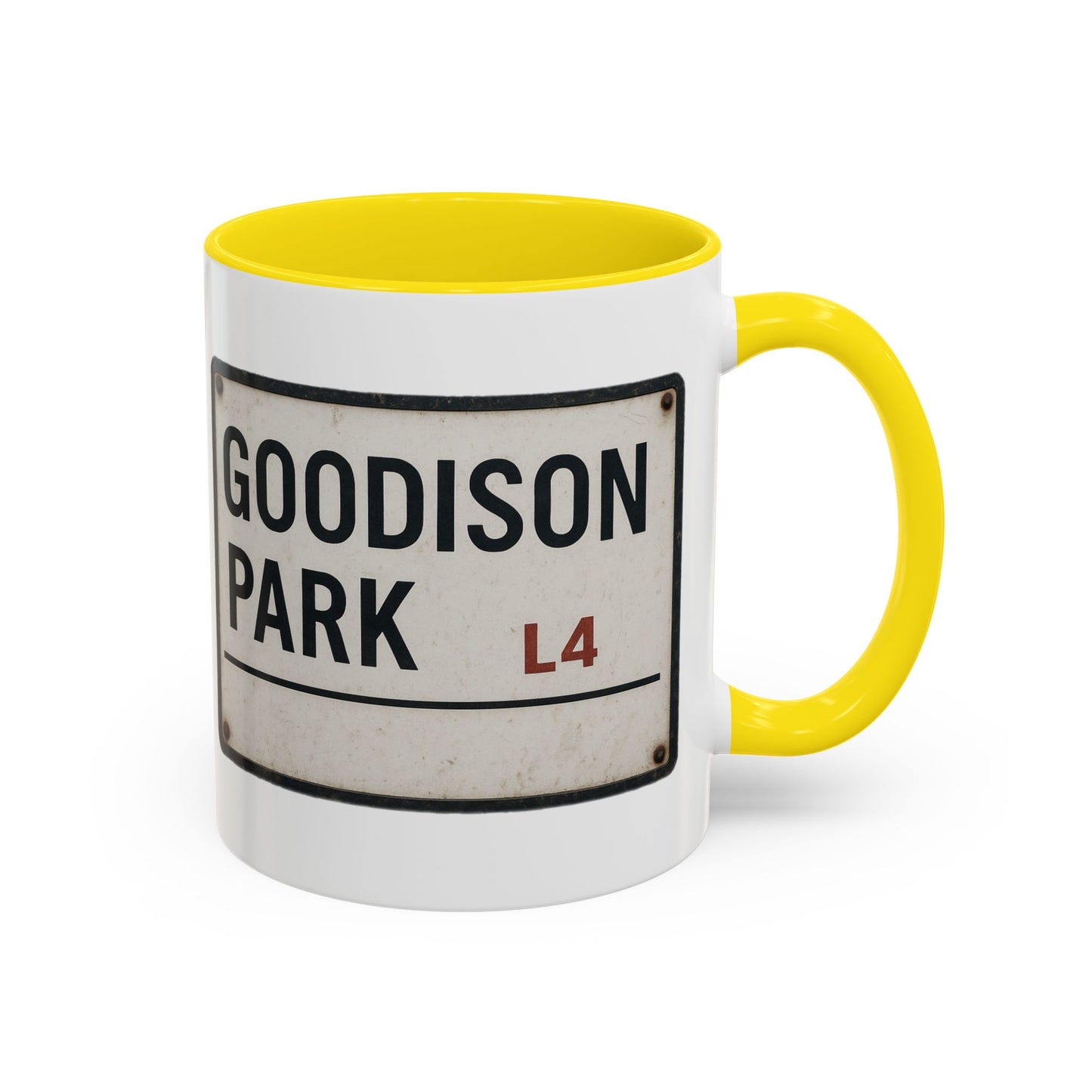Goodison Park Everton Road Sign Mug