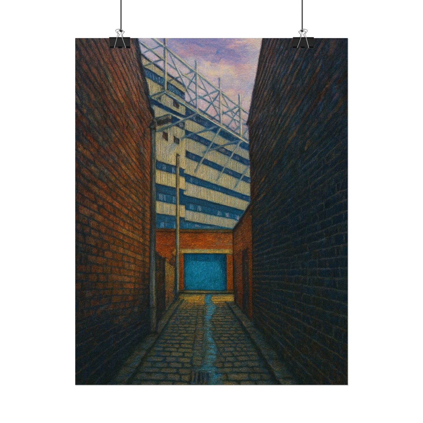Maine Road Back Alley Manchester City Painting Print Poster