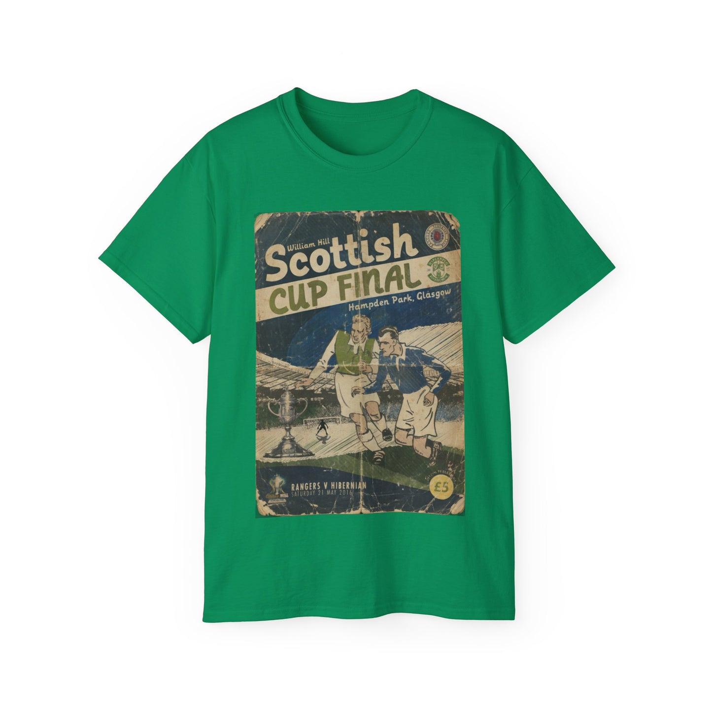 2016 Scottish Challenge Cup Final Hibernian Rangers Programme Poster Unisex Ultra Cotton Tee