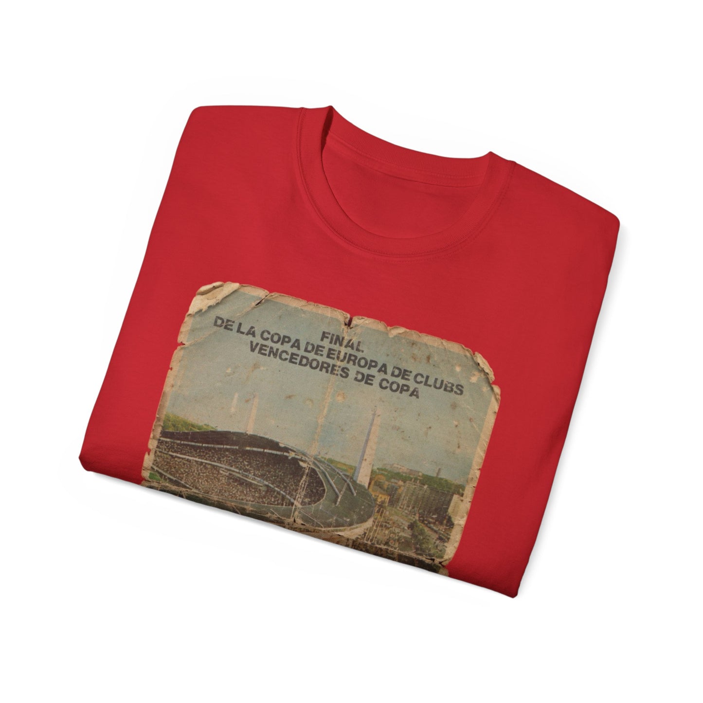 1983 European Cup Winners Cup Final Aberdeen Real Madrid Poster Unisex Ultra Cotton Tee