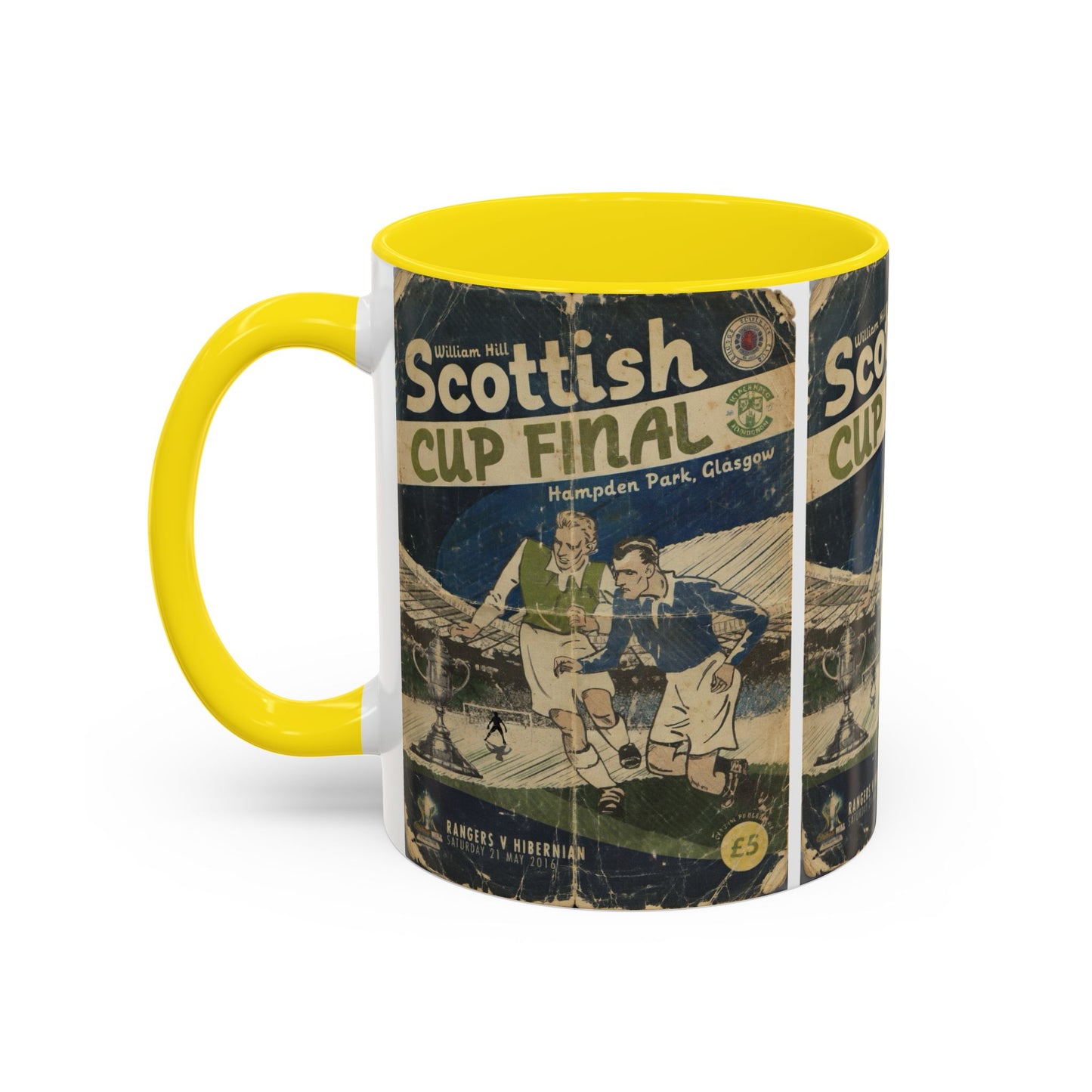 2016 Scottish Challenge Cup Final Hibernian Rangers Programme Poster Accent Coffee Mug (11, 15oz)