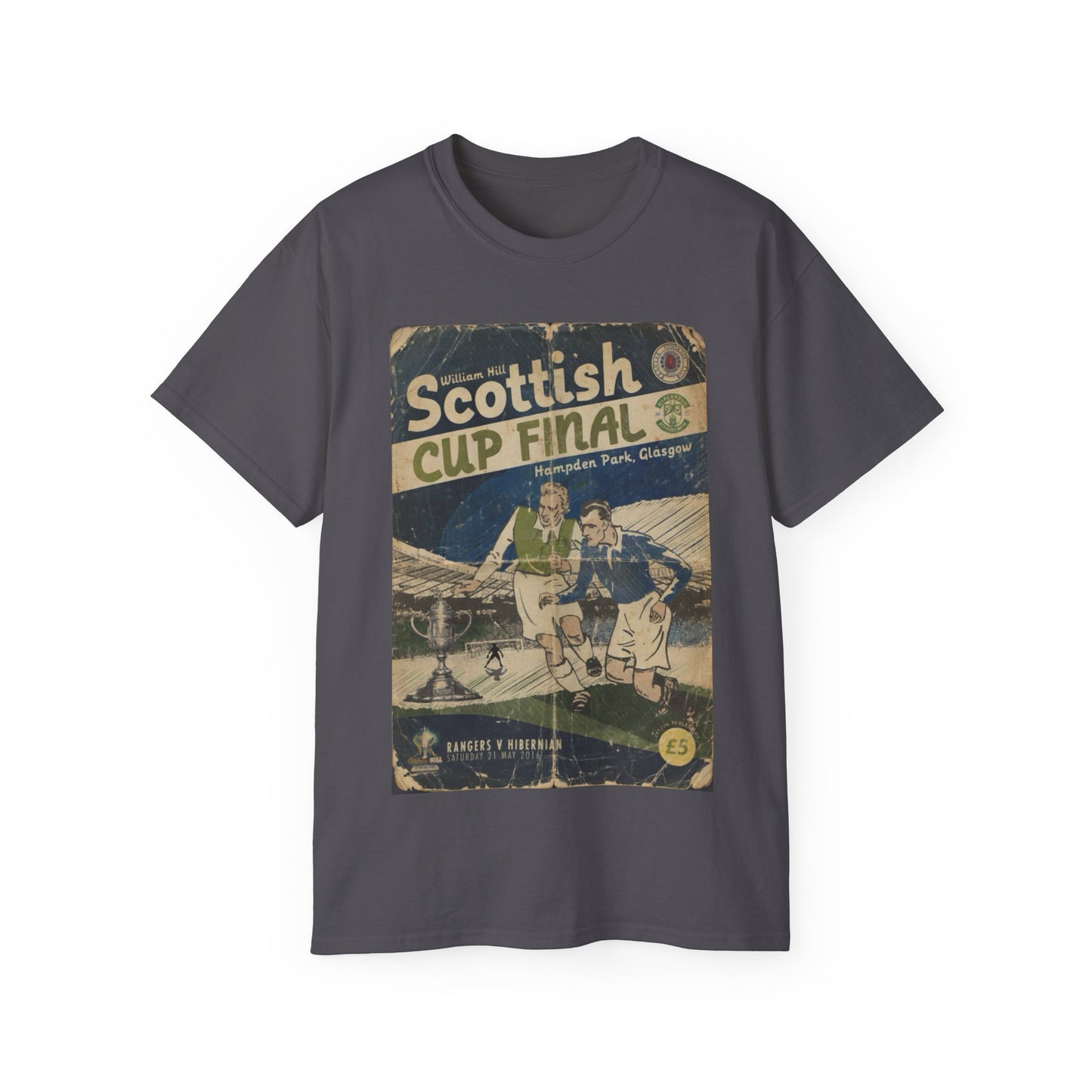 2016 Scottish Challenge Cup Final Hibernian Rangers Programme Poster Unisex Ultra Cotton Tee