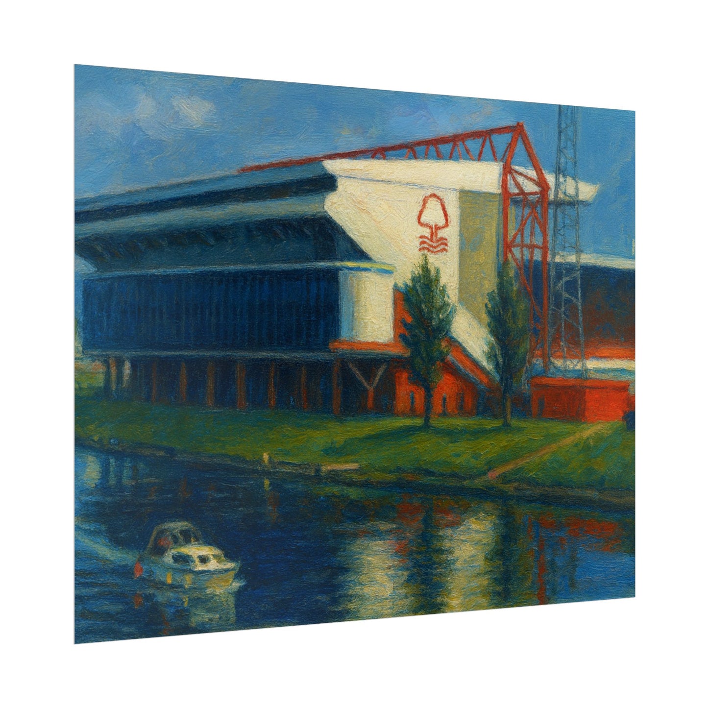 Nottingham Forest City Ground Day Painting Print Poster