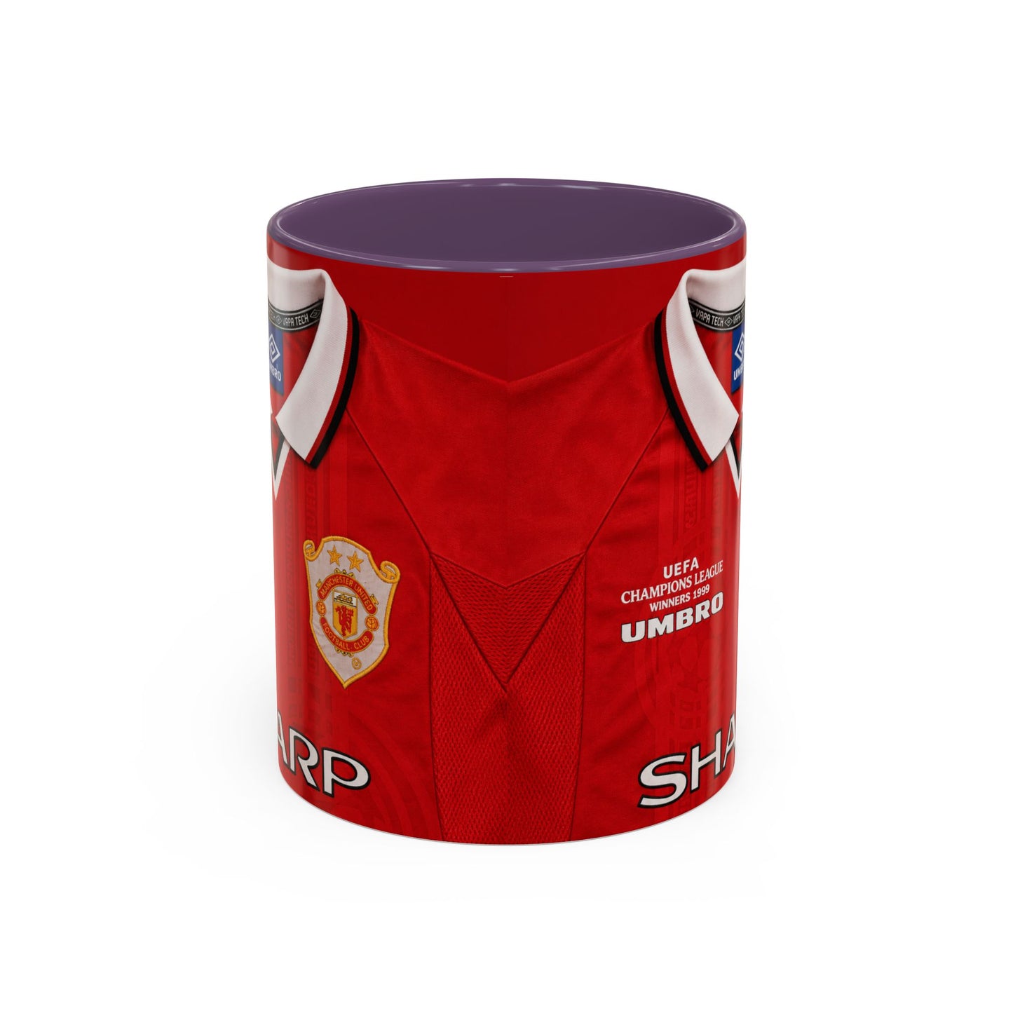 Manchester United European Shirt 1997-2000 Accent Coffee Mug (11, 15oz)