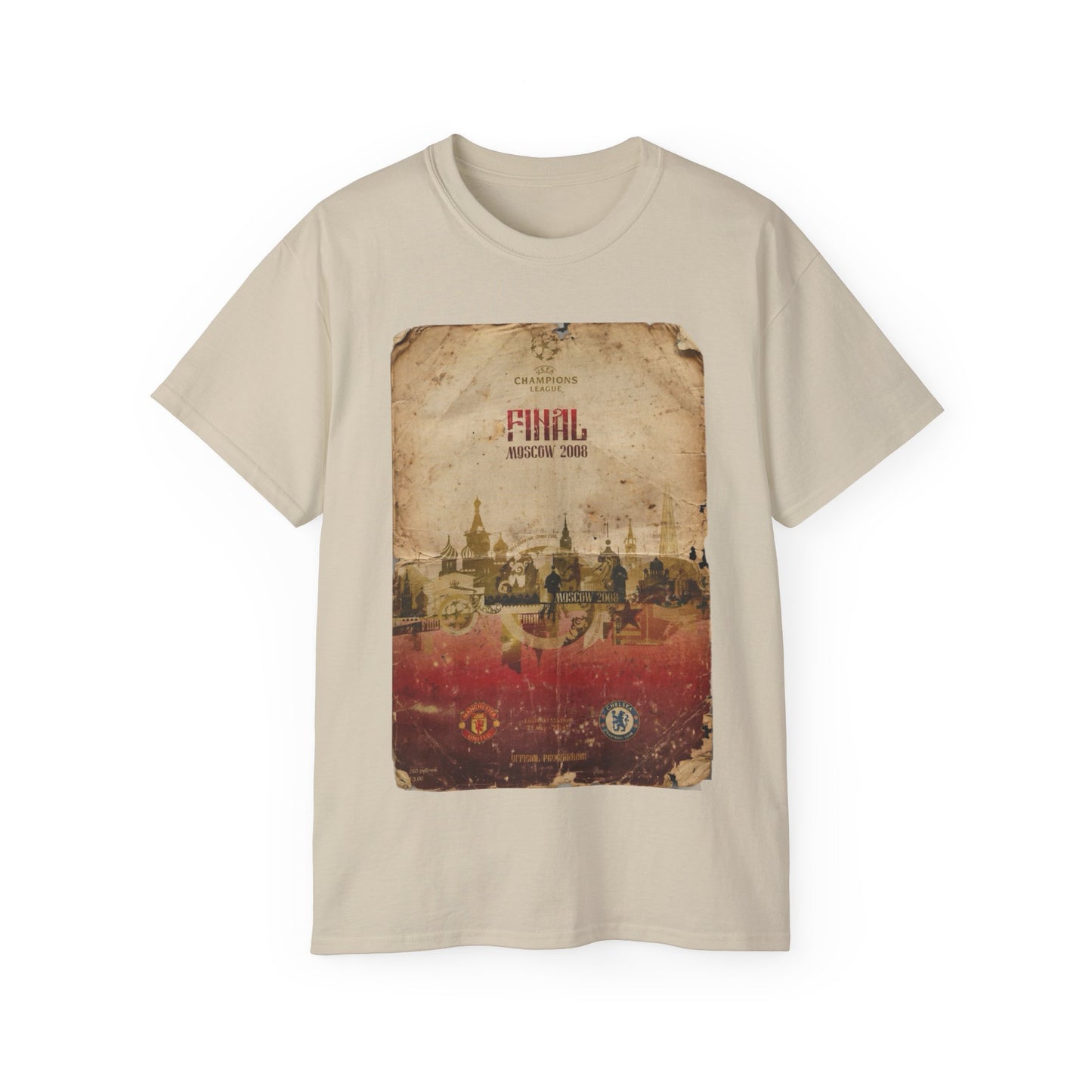 2008 UCL Final Poster Manchester United Chelsea Ultra Cotton Tee