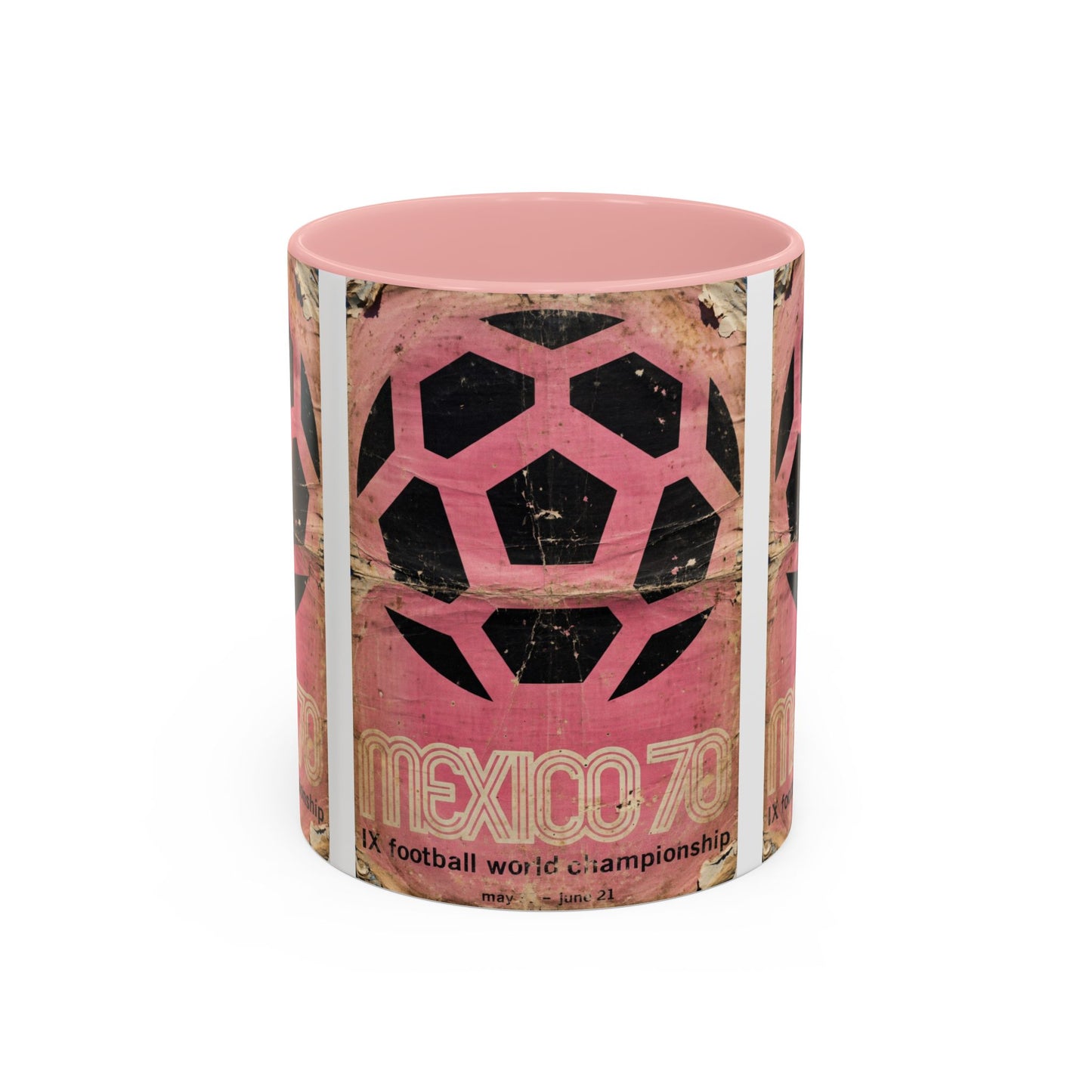Mexico 70 World Cup Poster Pink Coffee Mug (11, 15oz)