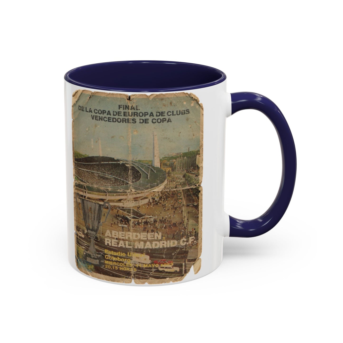 1983 European Cup Winners Cup Final Aberdeen Real Madrid Poster Accent Coffee Mug (11, 15oz)