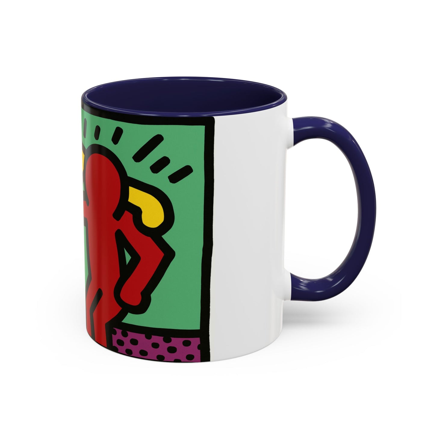 Keith Haring Pop Shop Red and Yellow Mug