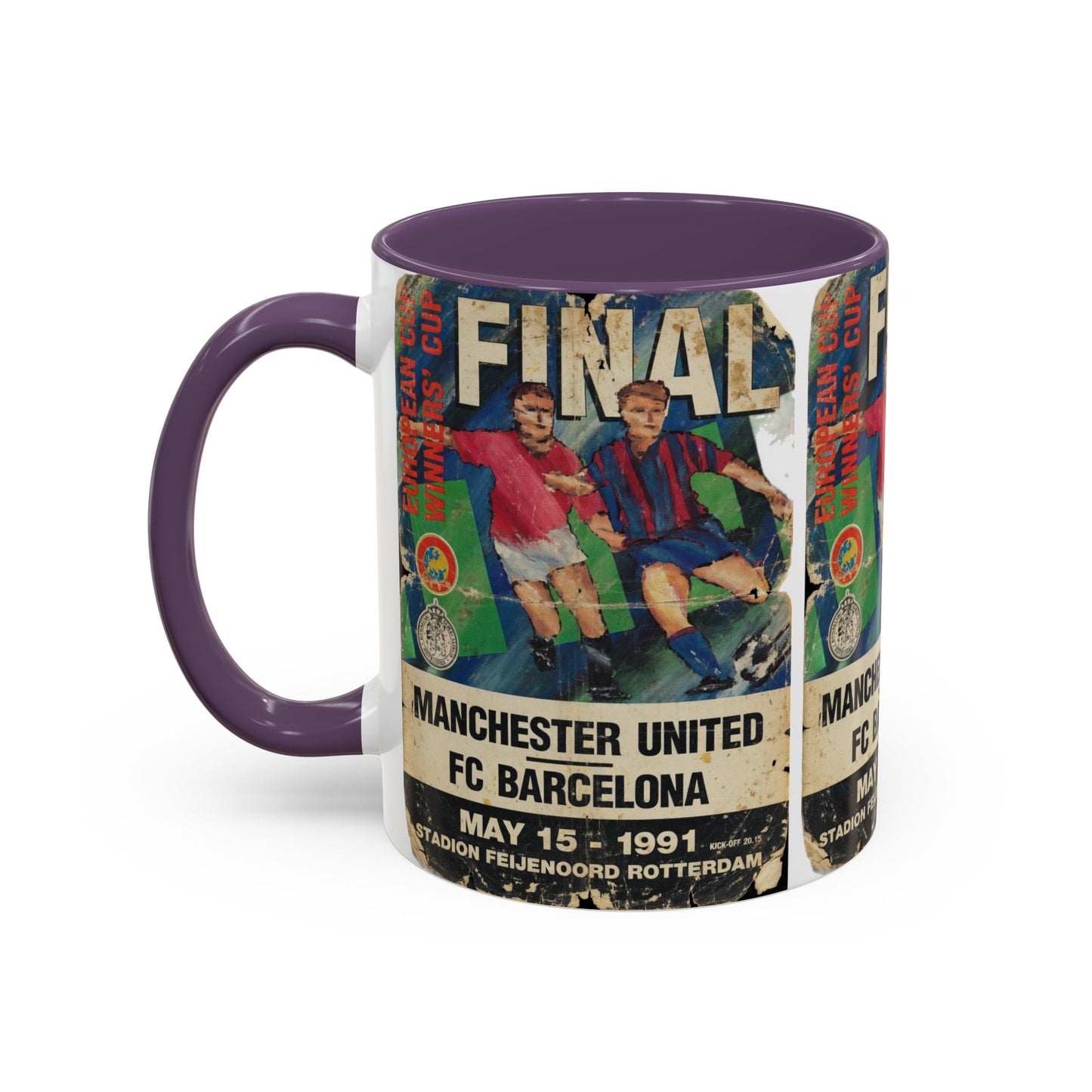 1991 European Cup Winners Cup Final Manchester United Barcelona Poster Accent Coffee Mug (11, 15oz)