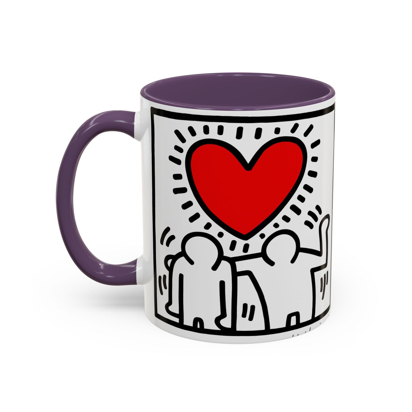 Keith Haring Heart Couple Mug