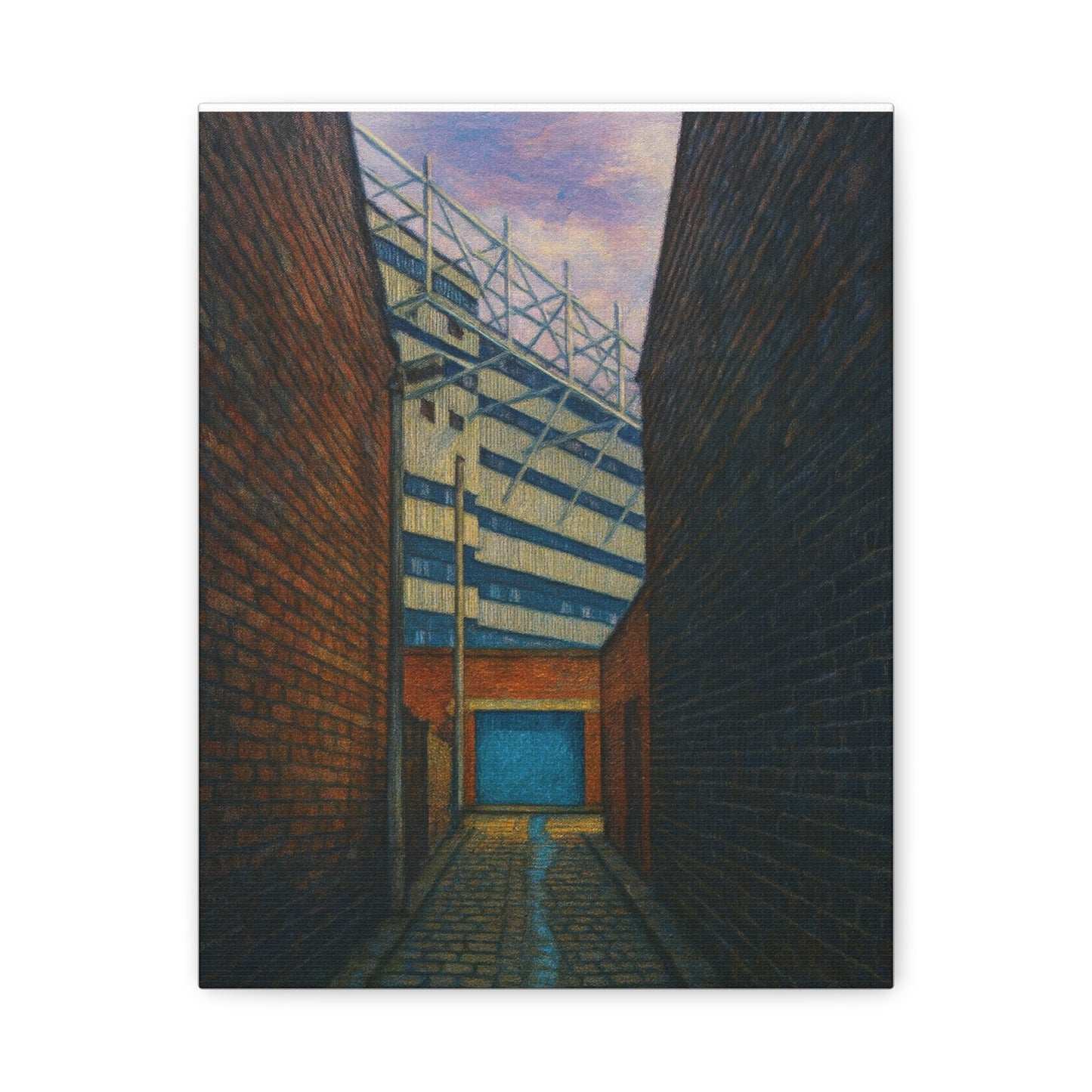 Maine Road Manchester City Back Alley Painting Print Canvas