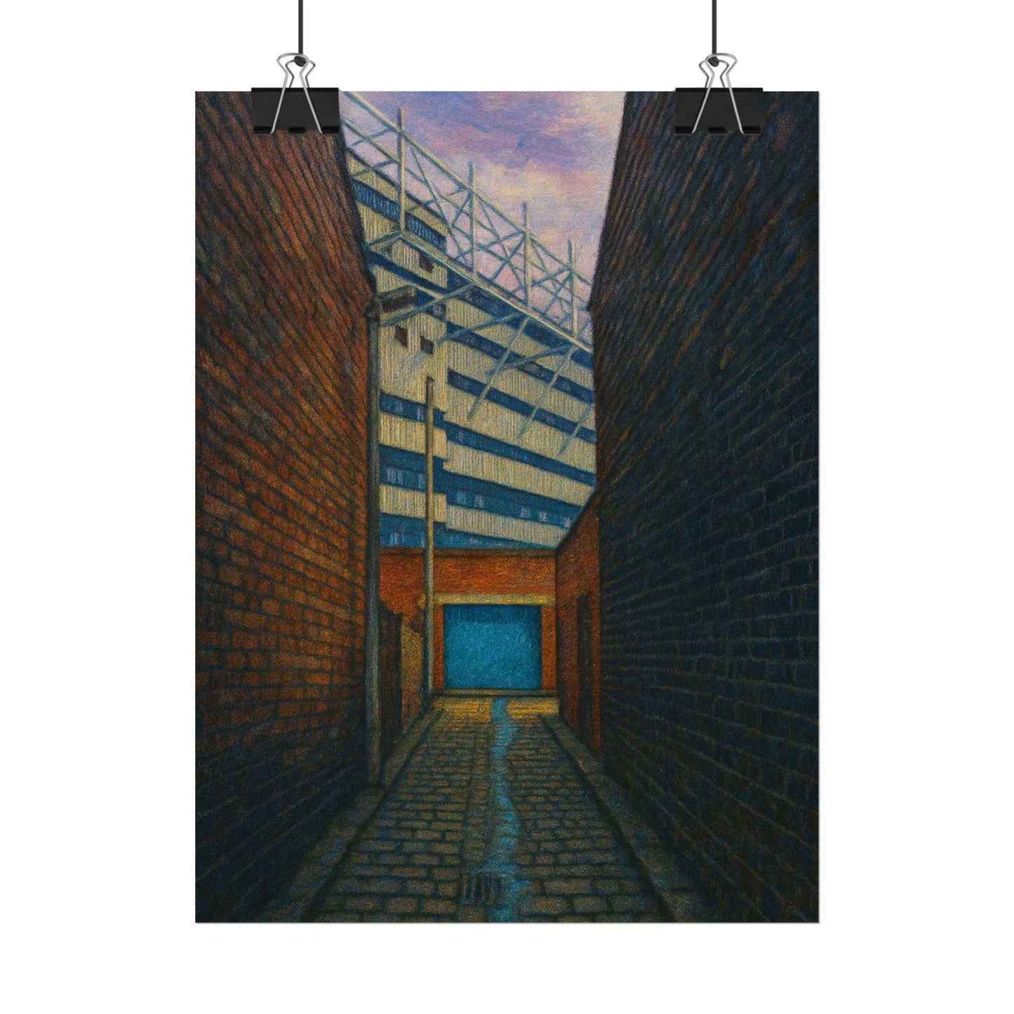 Maine Road Back Alley Manchester City Painting Print Poster