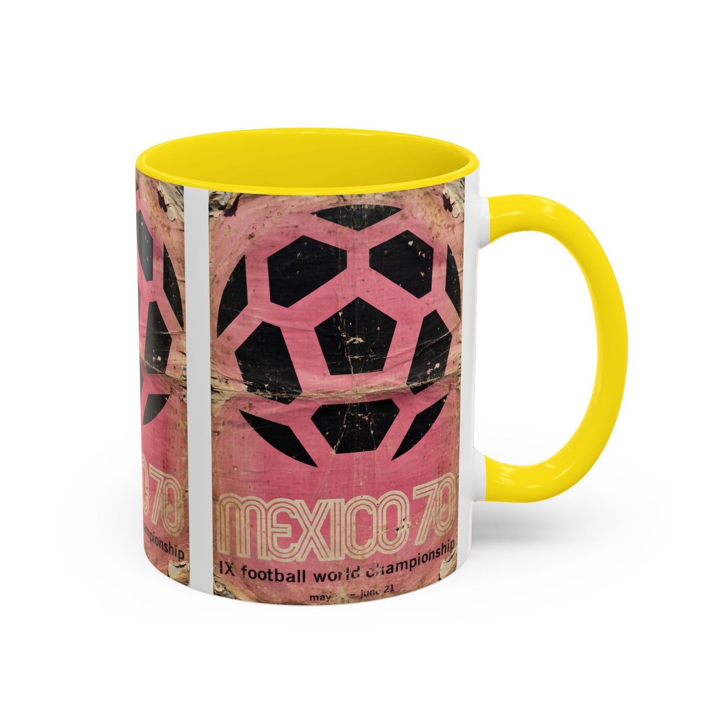 Mexico 70 World Cup Poster Pink Coffee Mug (11, 15oz)